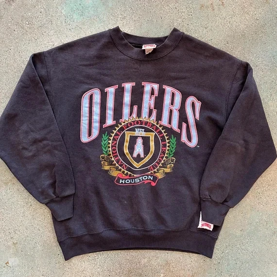 Sudadera de cuello redondo de los años 90 Houston Oilers NFL unisex hombres mujeres S-5XL KV38972 Foto 1 de 1
