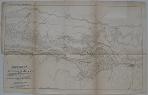 1878 Survey Map MISSISSIPPI RIVER Pike County Illinois Missouri Railroad Bridge - Picture 1 of 10