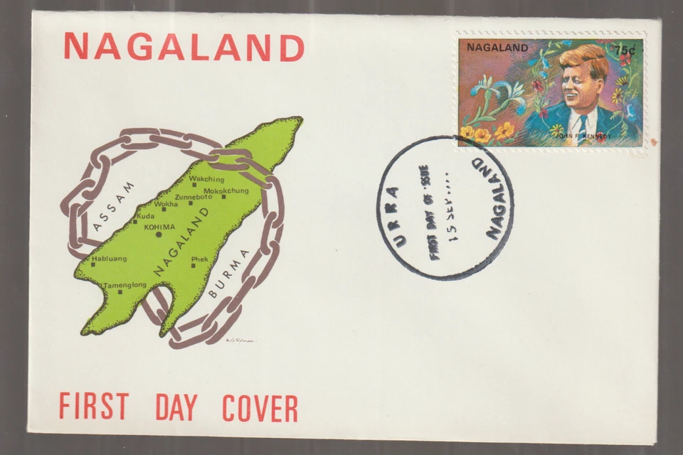 Nagaland FDC Space US flag - Image 1 of 1