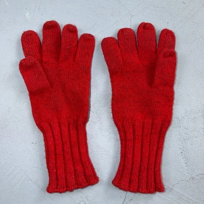 Luvas femininas vintage de lã malha quente inverno dedo inteiro trabalho macio aconchegante - Imagem 1 de 4