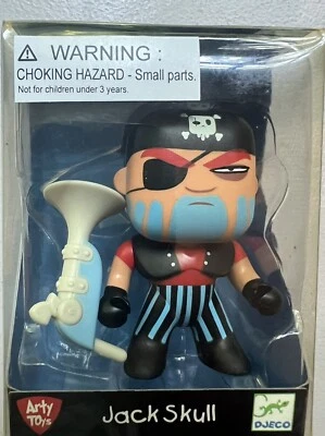 Boneco de ação posável pirata Djeco Arty Toys Jack Skull raro DJ06801 novo - Imagem 1 de 4