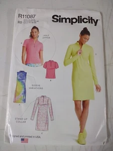 Nuevos vestidos y tops tejidos sin cortar R11087 patrón simplicidad misses tallas 6-14 - Imagen 1 de 3