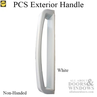 Pella Exterior Door Handle For Sliding Doors Non Handed White Finish Handles - Image 1 of 3