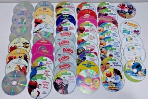 HUGE DVD 50 Disc Only Lot of ALL Sesame Street & ELMO dvd's, No cases (ALL PLAY) - Picture 1 of 6