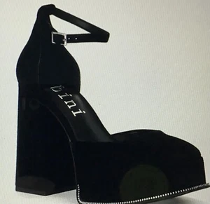 GIANNI BINI WILDLEDER PLATEAU KNÖCHELRIEMEN BLOCKABSATZ NEU OHNE ETIKETT 8,5 BESTER PREIS ALLER ZEITEN! - Bild 1 von 15