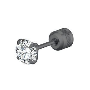 Ear Piercing Crystal Gem Titanium Steel Stud Earrings Party Jewelry Ornaments N