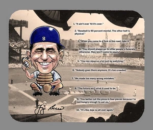 Yogi Berra Quotes NY Yankees Facsimile Autographed Mouse Pad Item#3346  - Picture 1 of 1