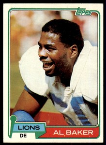 1981 Topps Al Baker . Detroit Lions #175