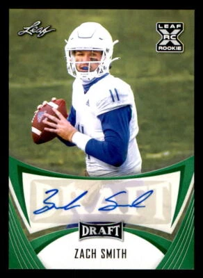 2021 Leaf Draft AUTO Green #BAZS1 Zach Smith (ref 225273) - Image 1 of 2
