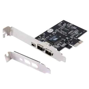 PCIE PCI-E FIREWIRE IEEE 1394 3-PORTOWA KARTA KONTROLERA FIRE WIRE DO KOMPUTERA STACJONARNEGO - Zdjęcie 1 z 5