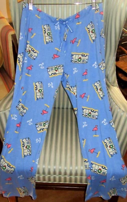 RARO!!   Novo com etiquetas!  CALÇA LIFE IS GOOD WOMEN SLEEP/LOUNGE..."CAMPER DE FÉRIAS"..(L) - Imagem 1 de 4