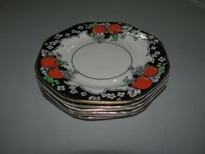 Antique Wood's Burslem England Orchard Tea Plates x 6 As Shown In Good Condition - Picture 1 of 7