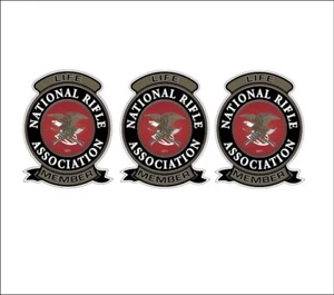 NRA Lifetime Patch Decal/Sticker National Rifle Association Gun Right 3 Pack p23 - Imagen 1 de 1