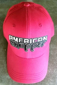 American Chopper Sport gear hat flex seam Solid Red with White & Black Lettering - Picture 1 of 5