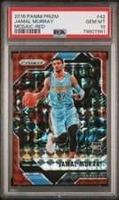 2016-17 Prizm Mosaic Jamal Murray Red Mosaic Prizm RC #42 PSA 10 Nuggets