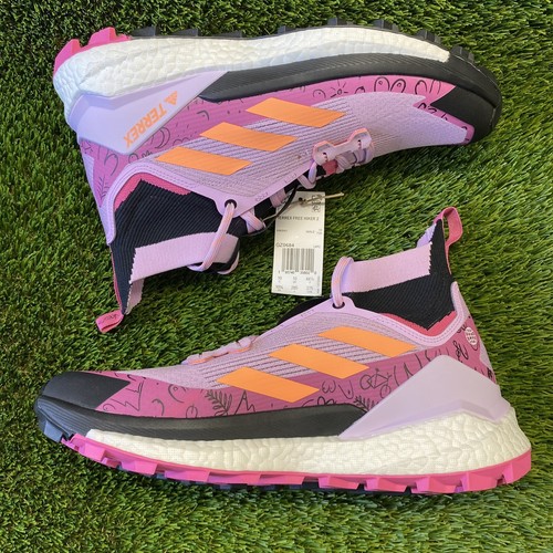 Scarpe da trekking Adidas Terrex Free Hiker 2 BCA nuove da uomo taglia 10 5 rosa GZ0684