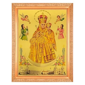 Foto impresa en lámina dorada de Nuestra Señora de la Buena Salud en marco dorado (11 x 14 pulgadas) - Imagen 1 de 3