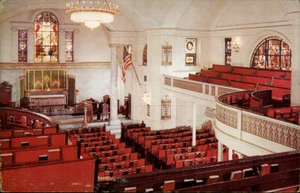 Postal cuadrada Lafayette vista interior de la iglesia de San Juan de Washington, DC - Imagen 1 de 2