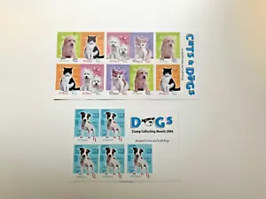 2004 Cats and Dogs set of 2 x S/A stamp Booklet panes. MUN - Picture 1 of 4
