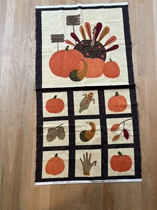 GOBBLE GOBBLE Fabric Panel #17470 Sandy Gervais Moda 24”x44” - Picture 1 of 5
