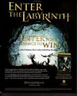 publicité imprimée entrée dans le labyrinthe de Pan Guillermo del Toro chance de gagner annonce