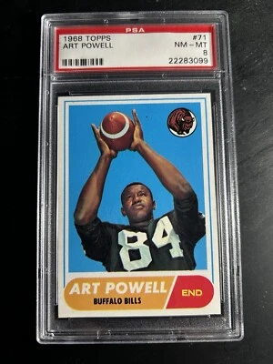 1968 Topps #71 Art Powell PSA 8 Buffalo Bills - Image 1 of 2