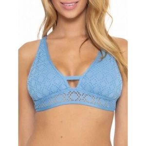 BCA By Rebecca Virtue Blue Bikini Top Size Small - Picture 1 of 5
