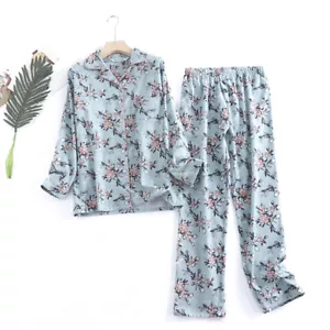 Pajamas For Women Long Sleeve Button Sleepwear Pyjama Pants Lounge Wear Pjs Set - Picture 1 of 77