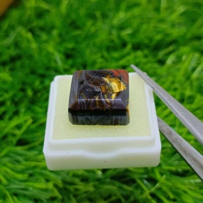 29.3 Carats Princes Cut Square Shape Red Brown Color Natural Tiger Eye Gemstone - Image 1 of 4