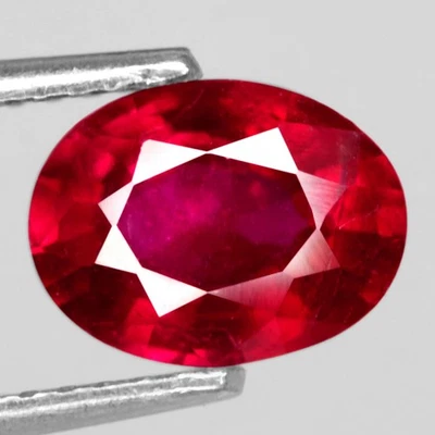 1.65Ct. Natural Gemstone Ruby Top Red Oval Madagascar Beautiful Sparkles Color! - Image 1 of 4