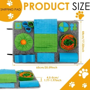 Felt Cloth Rectangle Pet Slow Feeding Mat Slow Down Eating Dog Sniffing CaRup - Picture 1 of 12