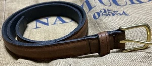 New 1801 Boston Leather Men's Bison Leather Belt 42 - Picture 1 of 3
