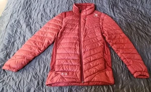 Oakley Zamza Skull Graceful Down Red Puffer Jacket - Picture 1 of 14