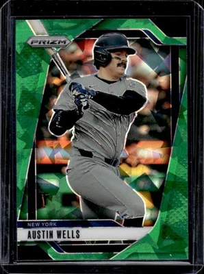 2025 Prizm Austin Wells Prizm Green Ice #212 Yankees - Image 1 of 2