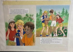 Barbie Golden Books Original Art Watercolor With Overlay - Picture 1 of 2