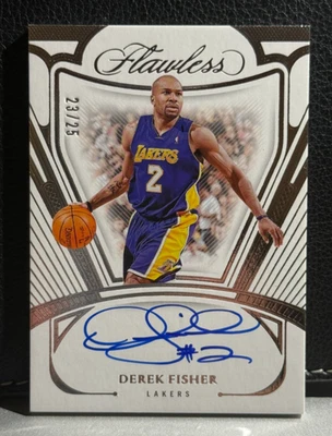 2023-24 impecable Derek Fisher lámina de plata automático en tarjeta Lakers 23/25 Foto 1 de 2