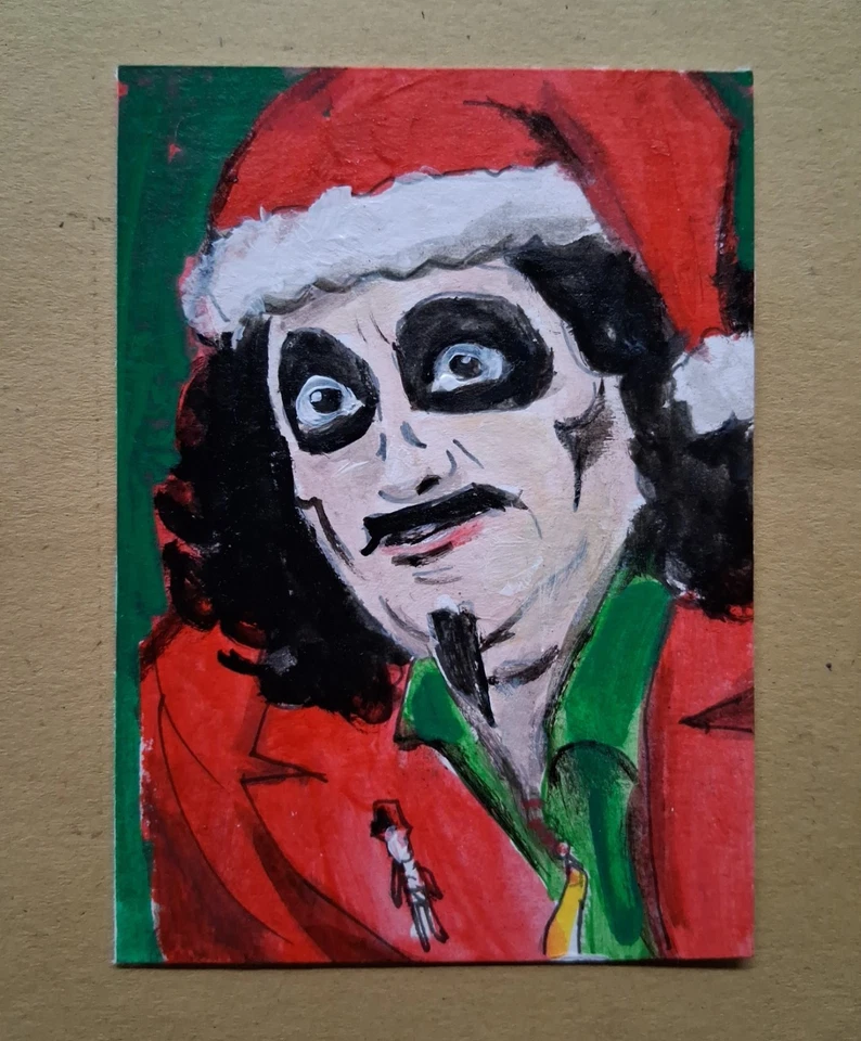 ACEO Svengoolie ÚNICO Outsider Thayer Arte Navidad Terror  Foto 1 de 1