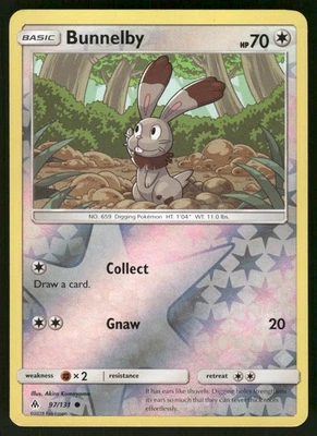 2018 Moderately Played Pokemon Bunnelby 97/131 Forbidden Light - Image 1 of 3