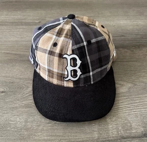 New Era Boston Red Sox Multi Panel Tartan Plaid High Crown Strap Back Hat Neu mit Etikett - Bild 1 von 19