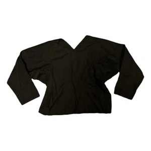 BNWT £250 COMME DES GARCONS Black Cotton Kimono Blouse Top Shirt - Picture 1 of 7