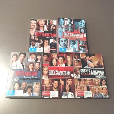 Grey's anatomy DVD Season 1 - 5 Region 4 TV Series Drama #1 - Image 1 of 4