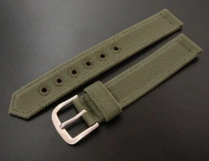 Men's 16mm WWII Style Two-Piece O.D. Green Twill Strap - Picture 1 of 1