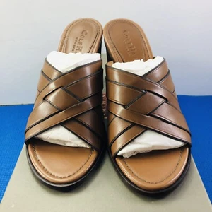 Cole Haan Country D12351 braune hochhackige Damen-Lederpantoletten Größe 5 B - Bild 1 von 9