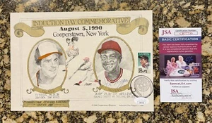 Joe Morgan Autographed Cooperstown Induction Day Photo 7x10 Signed 8-5-90 JSA CO - Picture 1 of 4