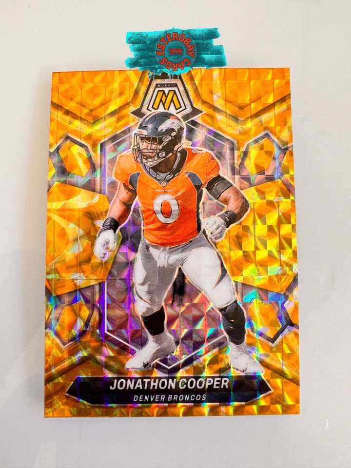 2024 Panini Football Mosaic Yellow Reactive Prizm Jonathan Cooper Broncos #68 - Image 1 of 1