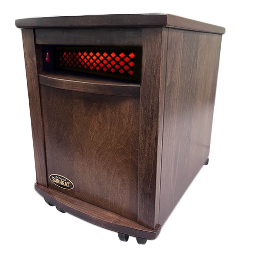 Original SUNHEAT USA1500 Infrared Heater - Golden Oak Heats up to 1000'