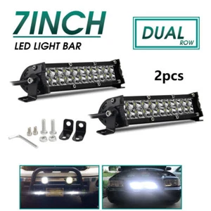 2x 7INCH 400W LED WORK LIGHT BAR SPOT OFFROAD ATV FOG TRUCK LAMP 4WD 12V 6" - Picture 1 of 8