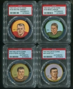 1963 Nalleys Football Coin 59 Dave Viti MINT - Picture 1 of 2