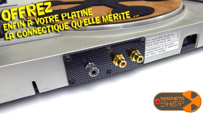 UPGRADE KIT GOLD RCA CINCH PLATE "AUDIO ONLY" TURNTABLE TURNTABLE VINYL PHONO - Image 1 of 4