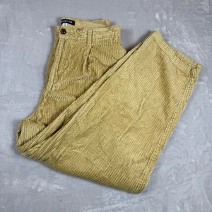 Urban Outfitters Corduroy Pants Mens Tan Brown Pleated Wide Leg Casual - Picture 1 of 11